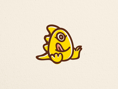 little monster logo animal logo cartoon logo cute logo design graphic design illustration little monster logo logo design monster