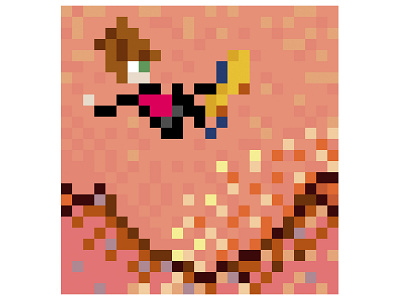 Pixel Skateboarding design illustration pixelart pixels ramp skateboarder skateboarding trick vector vectorart