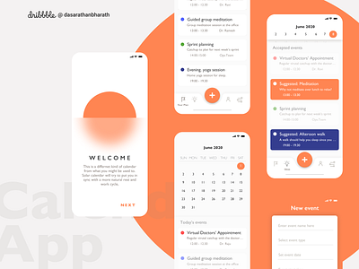 Calendar App app design ui ux