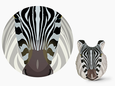 zebra illustration pallow print product