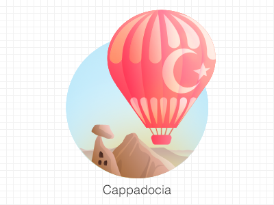 Cappadocia cappadocia chimneys holiday icon illustration montain sketch sky sunshine trip trival turkey
