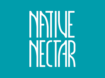 Native Nectar botanicals geometric logotype type