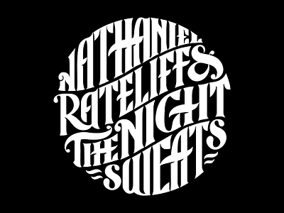 Nathaniel Rateliff & The Night Sweats - Circular Logotype logotype nathaniel rateliff typography western