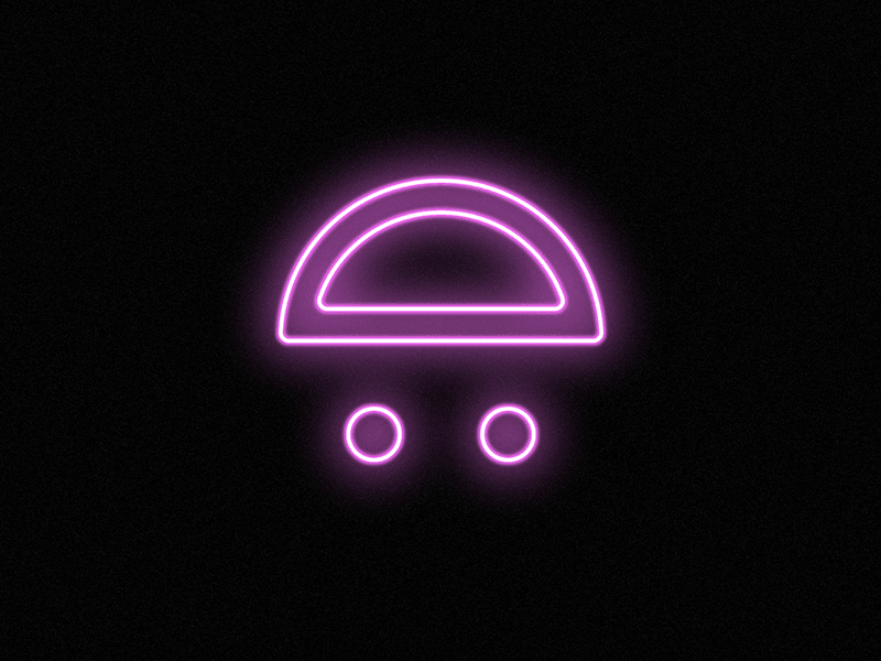 It's Taco Time logo monoline neon taco taco party