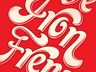 one part dr pepper, one part hand drawn shadows classic old script shiny typography