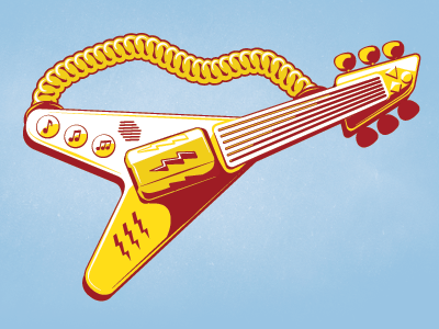 kidtar five iron frenzy guitar illustration kids vector