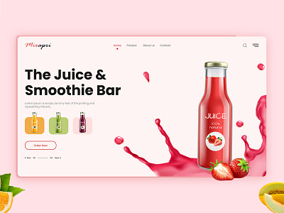 Fresh Juices for Virtuous Health | Juice Landing Page web Design juice juice landing pages juice landing pages juices landing page landing page design landingpage web design website concept website design