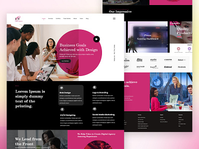 Digital Marketing Agency Web Design Layout