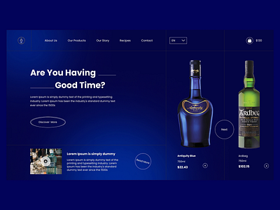 Add good Wine 🥰 in good Time 😊 classic ui ui ui design web design web template web template design website design wine e commerce wine ui