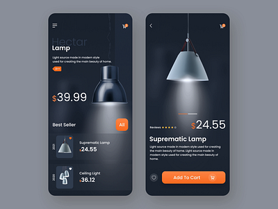 Develop an Outstanding Lamp Selling App with the Incorporation ecommerce furniture home home page interior interior design lamp lamp product landing page light lighting living room online store product page property ui ux web web design website design