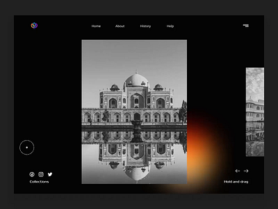 🏟️HISTORICAL PLACE WEB UI concept design gradient guide heritage india monument page tajmahal temple tourism travel ui web website