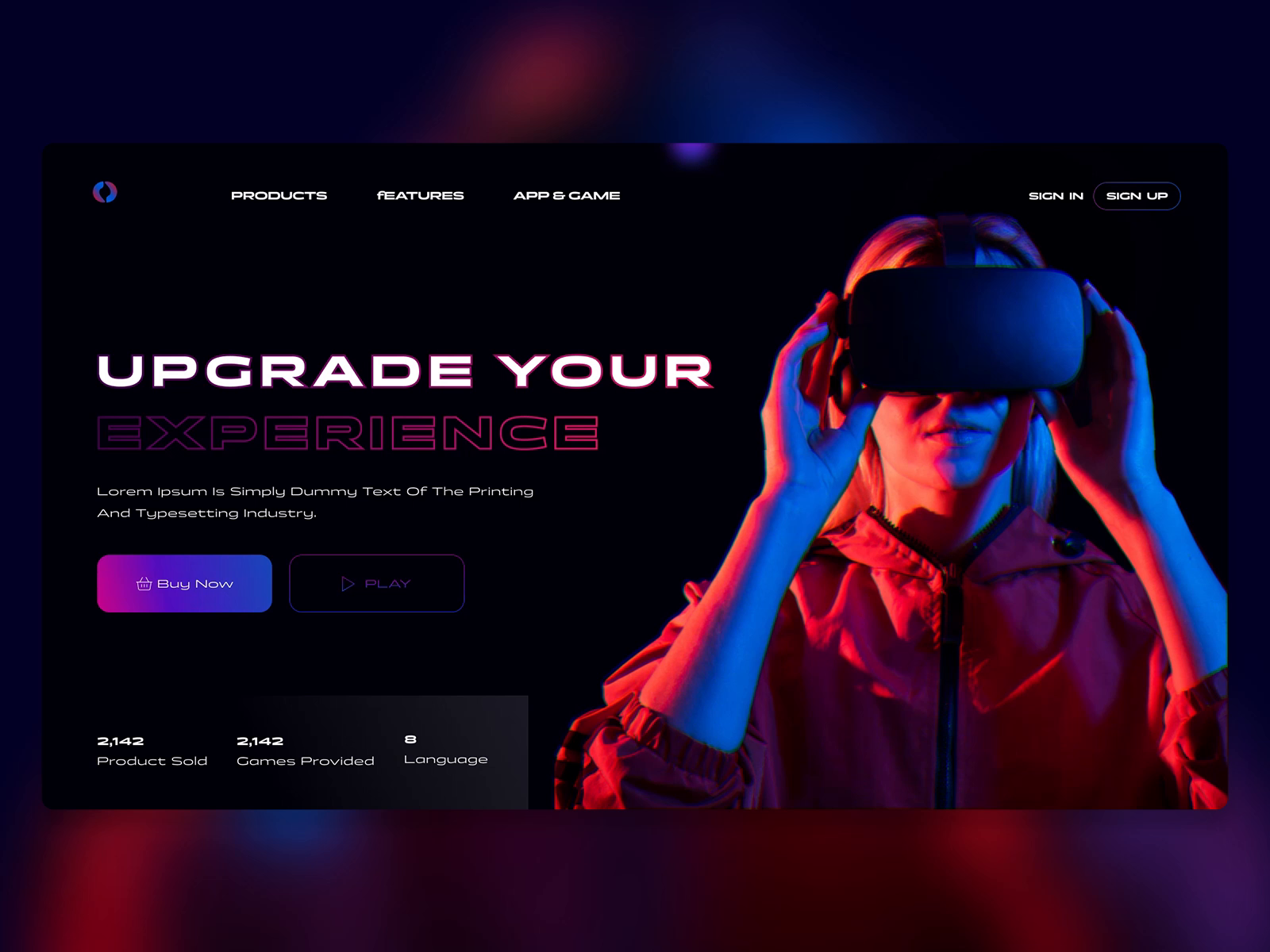 Splendid🔥 UI Design for VR Store📸 site by Indylogix UI/UX for
