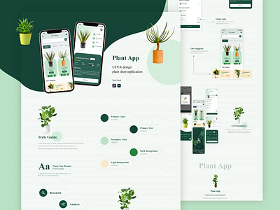 Phenomenal Plant🌳 Store App Case Study🕮 design designer landing page design plant landing page design ui ui case study ui experience ui expert uiux uiux designer user experience user interface web design web experience web expert web page