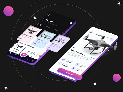 Incredible😍 Page Layouts for Drone Store Mobile📱 App camera drone charts co2 controller dark app dji drone future mobile app mobile app design mobile application mobile ui mobile ui kit quadrocopter remote control screen ui