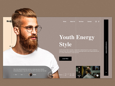 Outstanding😍 Barber Shop✂️ Landing Page Layout💻 barber barber shop barbers barbershop clean clean design clean ui company enterpreneur haircut landing landing page landingpage salon ui design web website