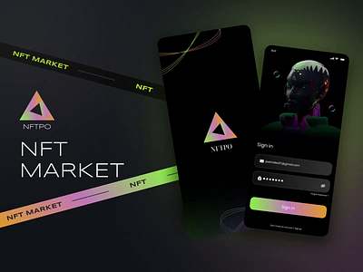 👽NFT Market Mobile📱 UI app branding card crypto cryptocurrency dashboard design exchange illustration inspiration interface logo market mobile nft platform token trade ui ux