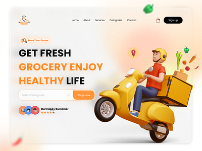 Grocery🛒 Delivery Website💻 UI/UX