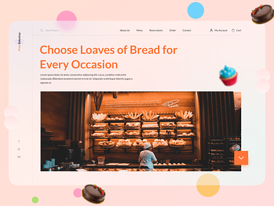 Bakery🧁 Web Landing💻 Page UI bakery beverage chef cook culinary delicious design dish eat food kitchen landing recipe service tasty trend uiux ux ui web