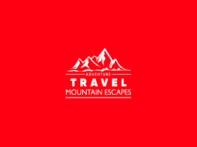 Travel Mountain Escapes Adventure logo design branding design flat logo logo design branding logo designer travel logo vector