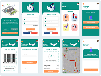 Find your Luggage at Airport app ui app ux find your bag find your baggage find your luggage luggage trace ui design luggage trace ux design mobile pap ui trace your bag track your luggage ui design ui ux ux design