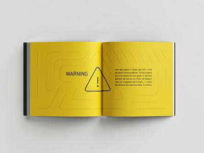 Be warned! book bookdesign booklet layout typesetting typography