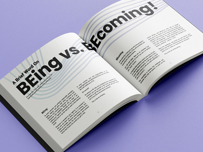 BEing vs BEcoming book bookdesign booklet layout layout design layoutdesign typesetting typography