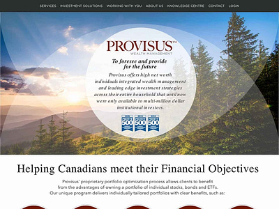 Web Design for Provisus ca