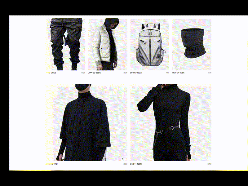 BNMNM: E-COMMERCE UX/UI animation design e commerce ecommerce fashion graphic design minimalism motion graphics product card ui uidesign uiux web design webdesign website design