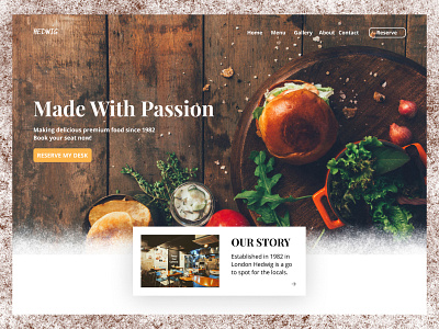 Restaurant Landing Page landing page restaurant ui uidesign uiux ux uxdesign webdesign website website design