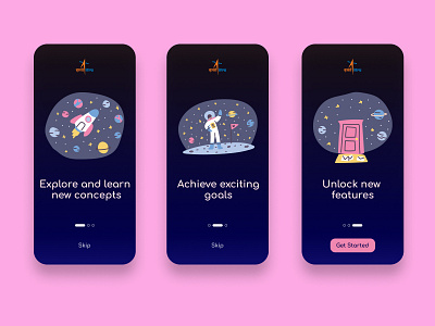 Design Challenge- Day 01 | ISRO Educational App 10ddc app app design education app isro space ui uidesign uiux ux uxdesign