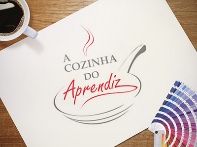 A COZHINA DO APRENDIZ design illustration logo