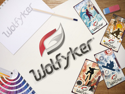 Wolfyker branding design logo typography