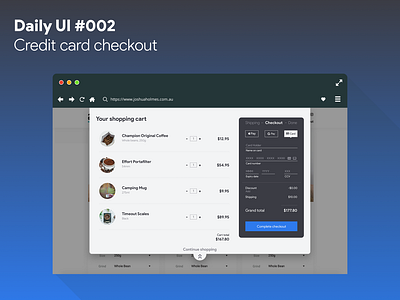 Daily UI #002 - Credit card checkout