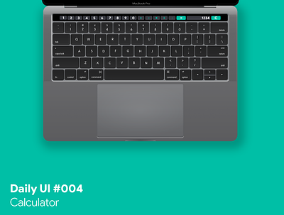 Daily UI #004 - Calculator calculator dailyui macbook touch bar ui