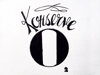Konserve, a can full of pure oxygen handlettering konserve lettering oxygen typography