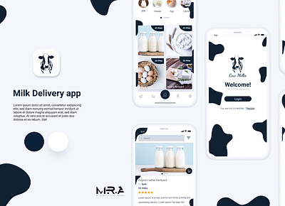 milk delivery app app app design application delivery design milk milk delivery ui uiux web webdesign