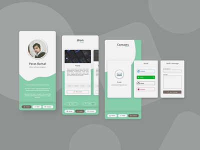 Personal Portfolio android branding figma ios mobile personal brand portfolio site ui