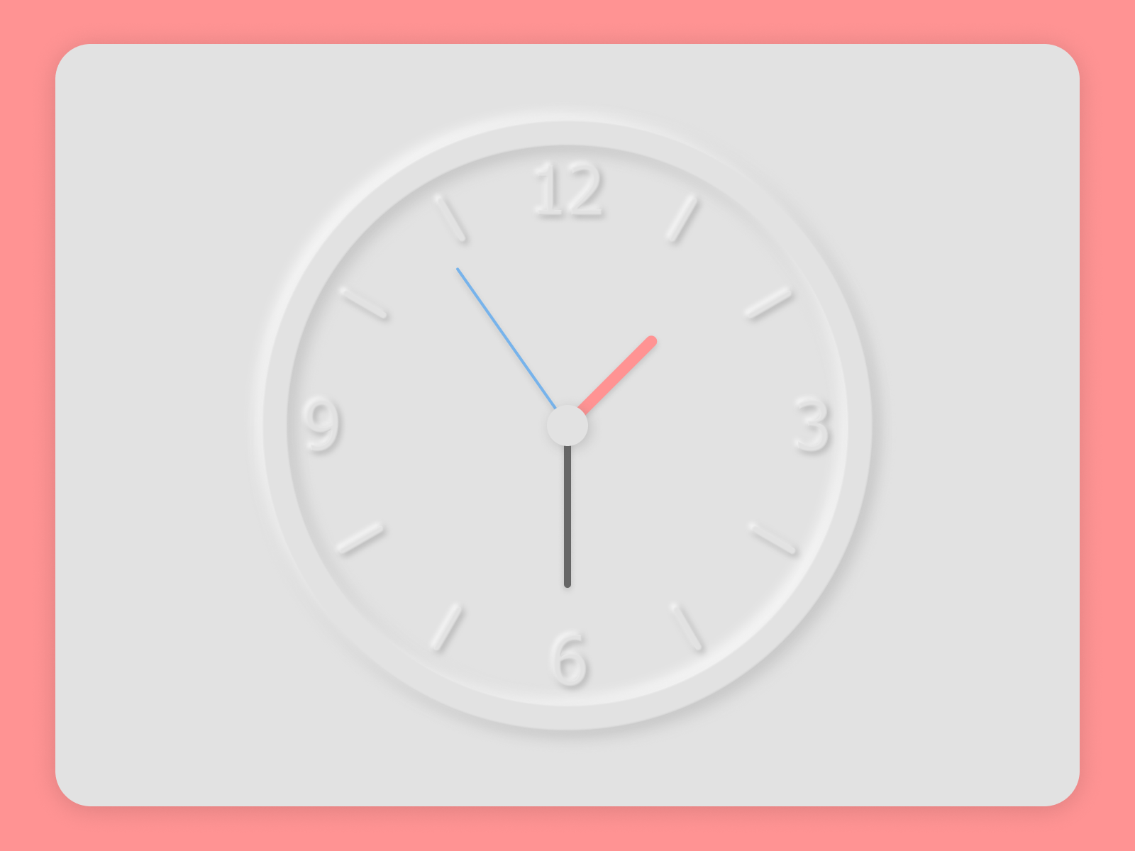 Neomorphic Clock by Paras Bansal on Dribbble