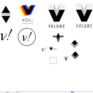V O L U M E | logo concepts branding diamond identity logo triangle type typography v volume