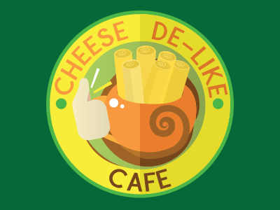 Cheese De-like cafe branding feasibility illustration logo