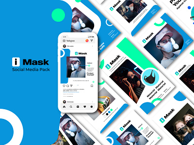 iMask Social Media Pack graphic design mask socialmedia staysafe