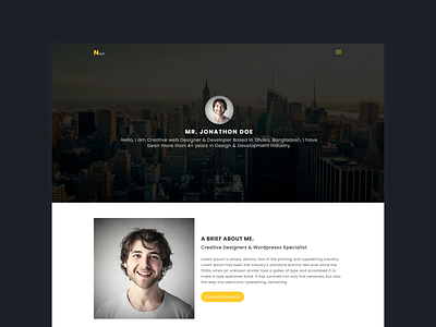 Nion - Super Professional Personal Portfolio Template creative creativepersonal cv designer freelancer html minimal personal portfolio programmer responsive vcard