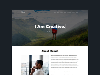 Monster - Personal Portfolio Template creative creativepersonal cv designer freelancer html minimal one page personal portfolio programmer responsive vcard