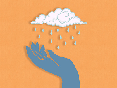 Raindrops blue design digitalart digitalartist digitalartwork drawing hand illustration melancholy orange pastelcolors rain raindrawing