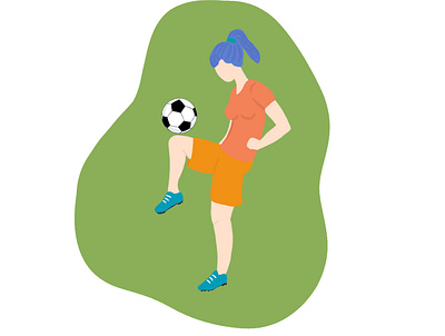 Women in Sports digitalart digitalartist digitalartwork drawing football illustration pastelcolors sport women empowerment womenfootball womeninsport