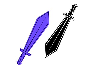 Q Swords flat sword vector