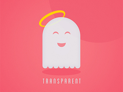 Transparent ghost halo holy pink transparent