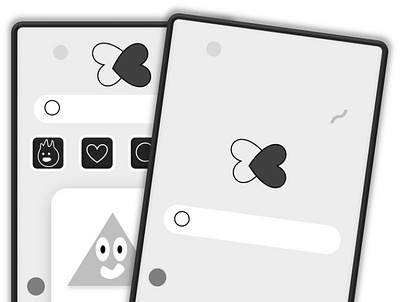 Kids App Design black and white branding design mobile ui ux