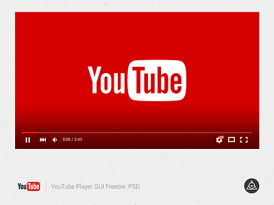 Youtube Player Gui freebie psd vector youtube