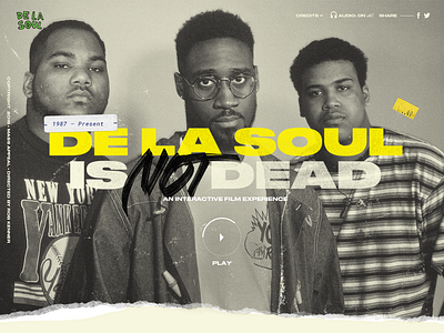De La Soul is NOT Dead documentary interactive music ui uidesign uiux ux